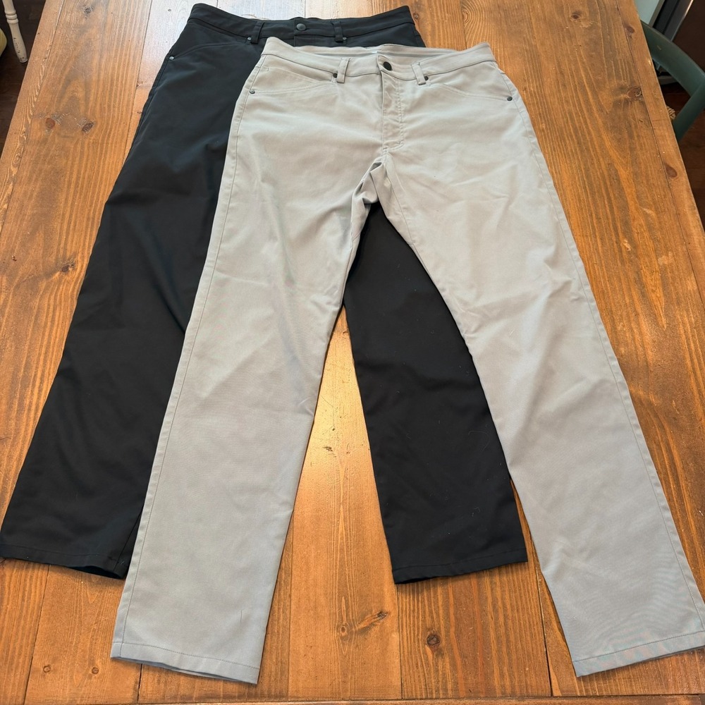 Myles Tour Pants Men Large 34x31 Slim Tapered Performance Stretch Chino LOT OF 2